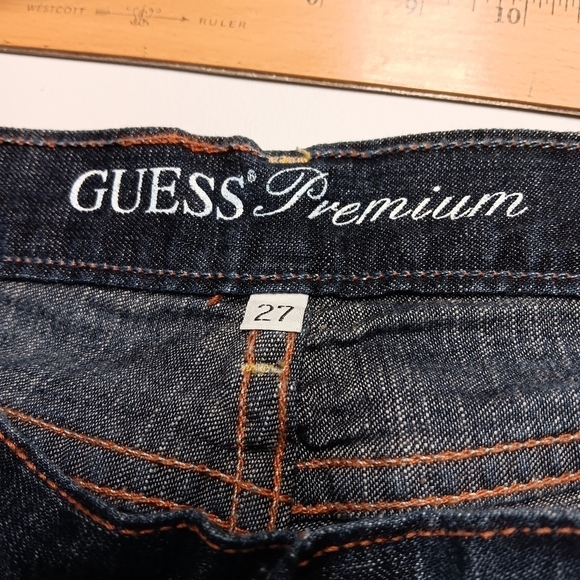 Guess Premium Y2K Low Rise Stretch Bootcut Jeans Womens 27 Blue Denim VTG Skater - Picture 8 of 8